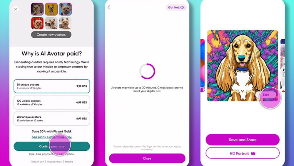 Picsart AI Avatars Pets