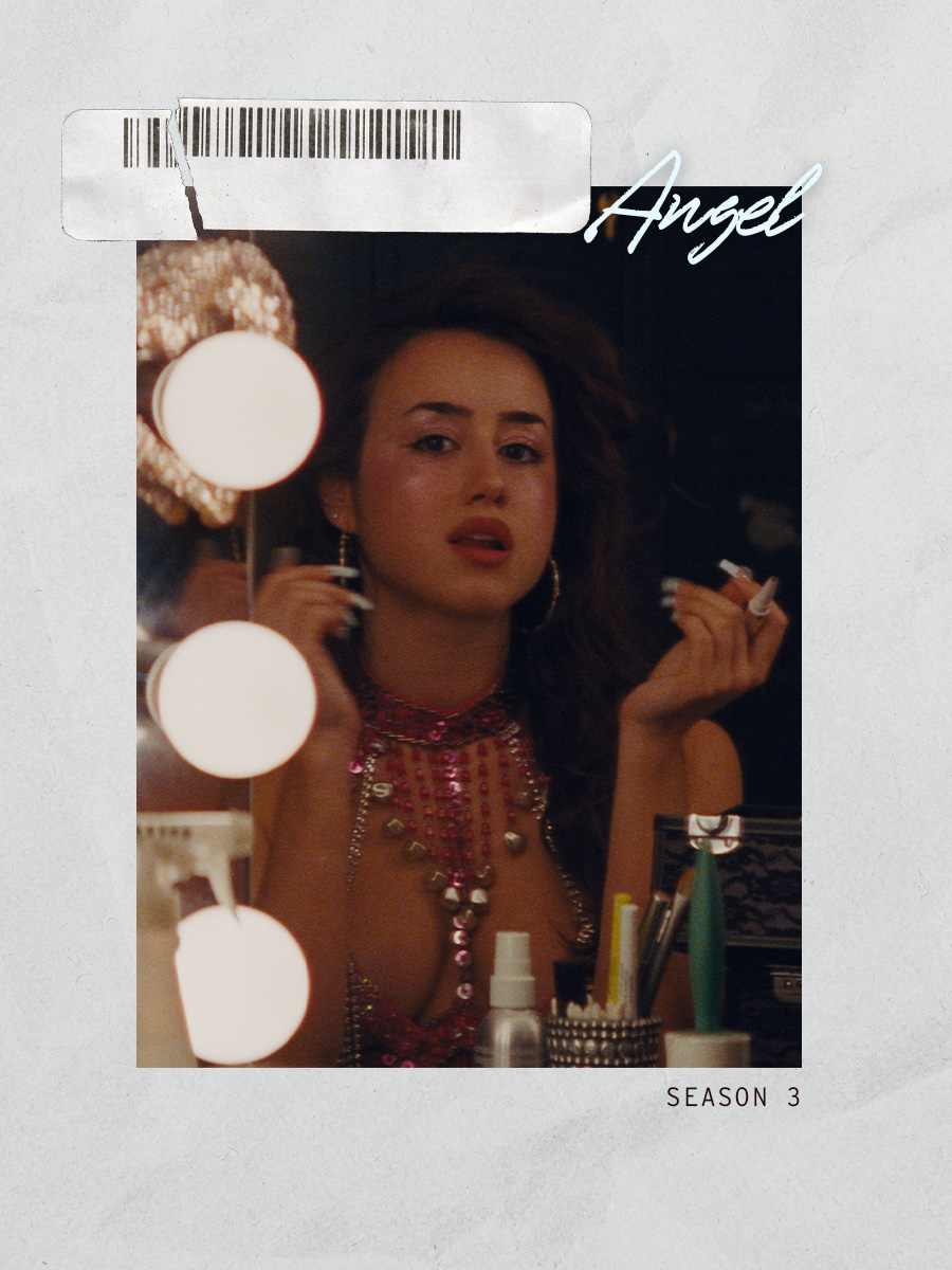 A still shot of Priscilla Delgado as Angel in Euphoria season 3.