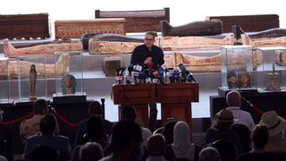 More than 100 mummy-filled coffins have been discovered so far at the Saqqara site.