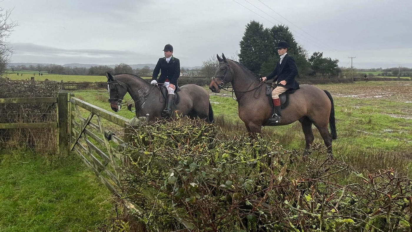 Robert Walker and son Sam out hunting