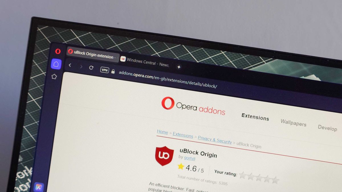 UBlock Origin on Opera browser