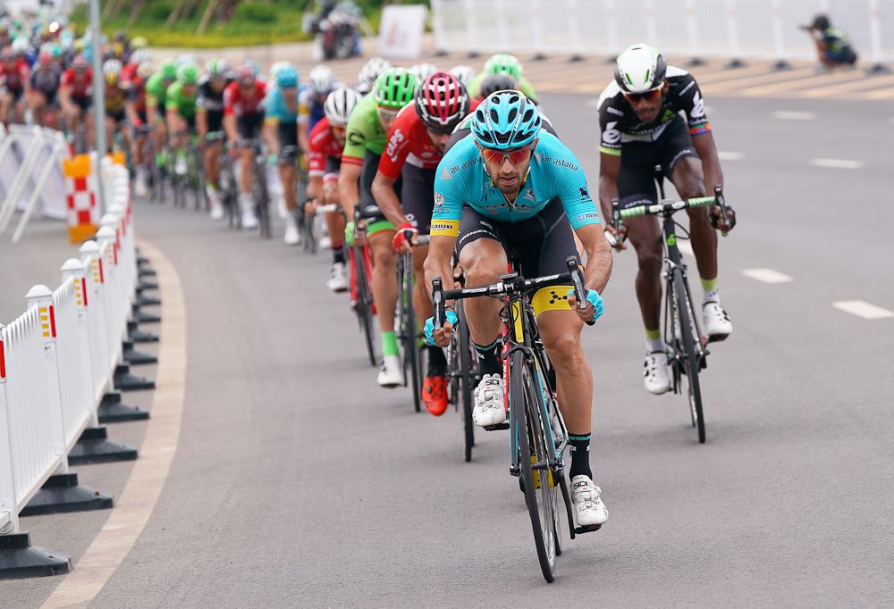 Dario Cataldo on the front during stage 3 at the Tour of Guangxi