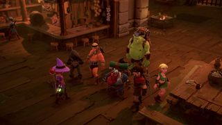 Free Epic games — In traditional tabletop fashion, the seven player characters gather in a tavern in The Dungeon Of Naheulbeuk: The Amulet Of Chaos.