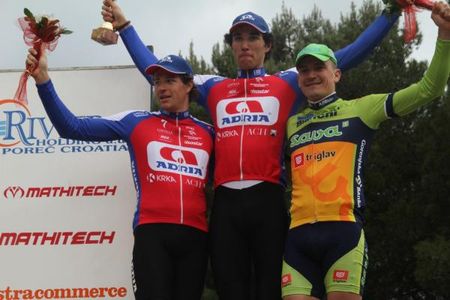 The podium at the Porec Trophy in Croatia