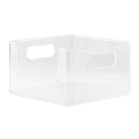 The Home Edit Open Front Bin Clear Plastic Modular Storage System Organizer 10in X10in X 6in