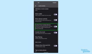android 13 beta 1 smart home controls lock screen option