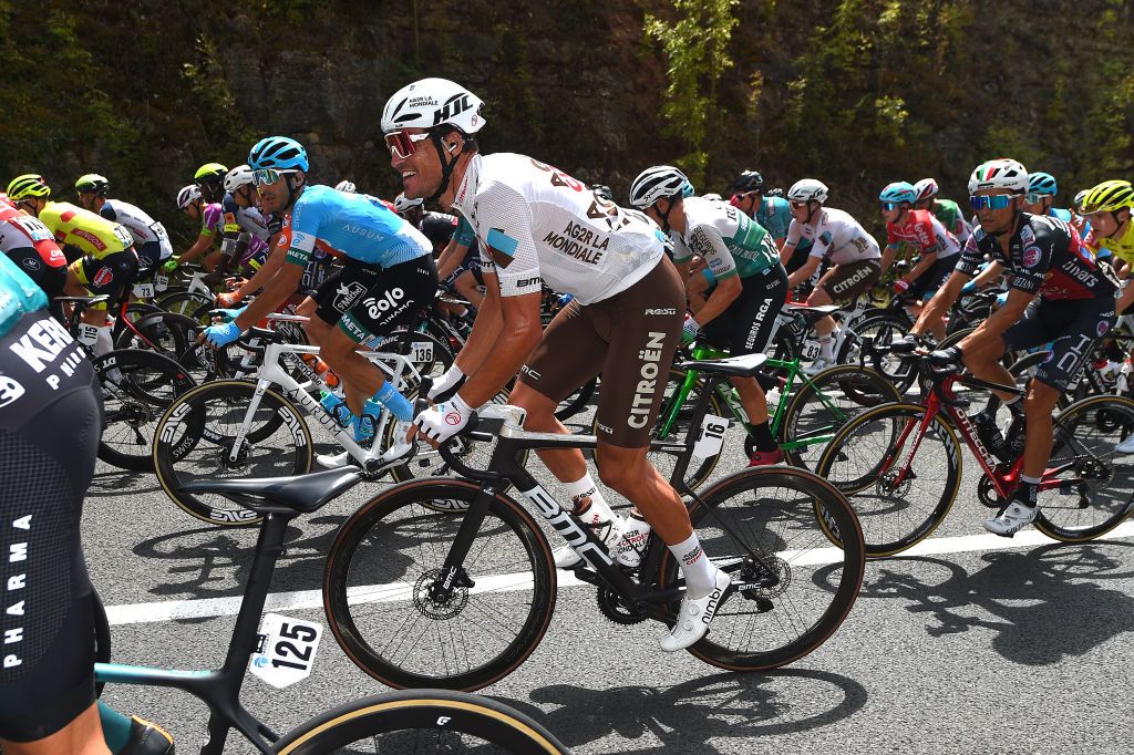 LIMOGES FRANCE AUGUST 18 Greg Van Avermaet of Belgium and AG2R Citren Team competes during the 55th Tour du Limousin Nouvelle Aquitaine 2022 Stage 3 a 1817km stage from Donzenac to Malemort TDL2022 on August 18 2022 in Limoges France Photo by Dario BelingheriGetty Images