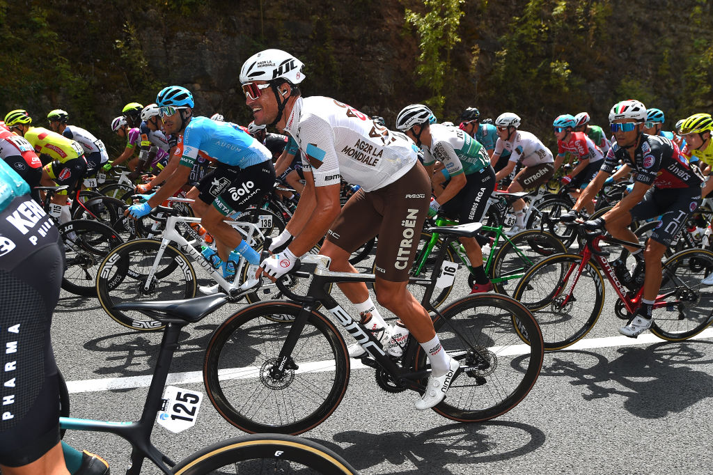 LIMOGES FRANCE AUGUST 18 Greg Van Avermaet of Belgium and AG2R Citren Team competes during the 55th Tour du Limousin Nouvelle Aquitaine 2022 Stage 3 a 1817km stage from Donzenac to Malemort TDL2022 on August 18 2022 in Limoges France Photo by Dario BelingheriGetty Images