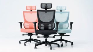 The ErgoTune Supreme V3 chair in three colours.