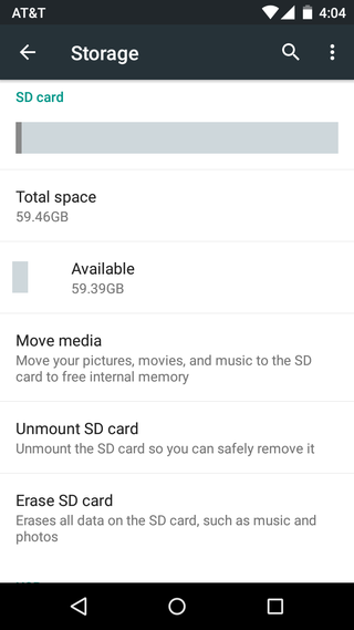 Sd card storage