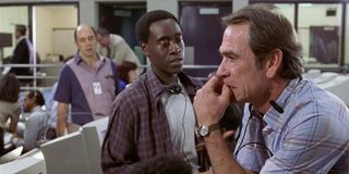 Richard Schiff, Don Cheadle, and Tommy Lee Jones in Volcano