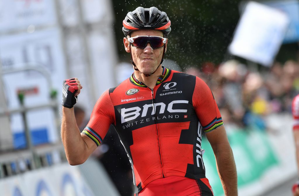 Philippe Gilbert celebrates his Belgian title