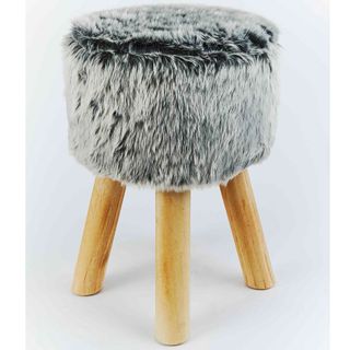 faux fur stool