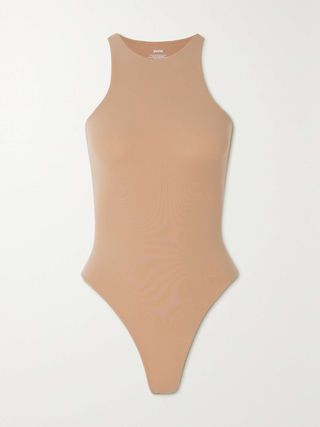 Fits Everybody High Neck Bodysuit - Clay