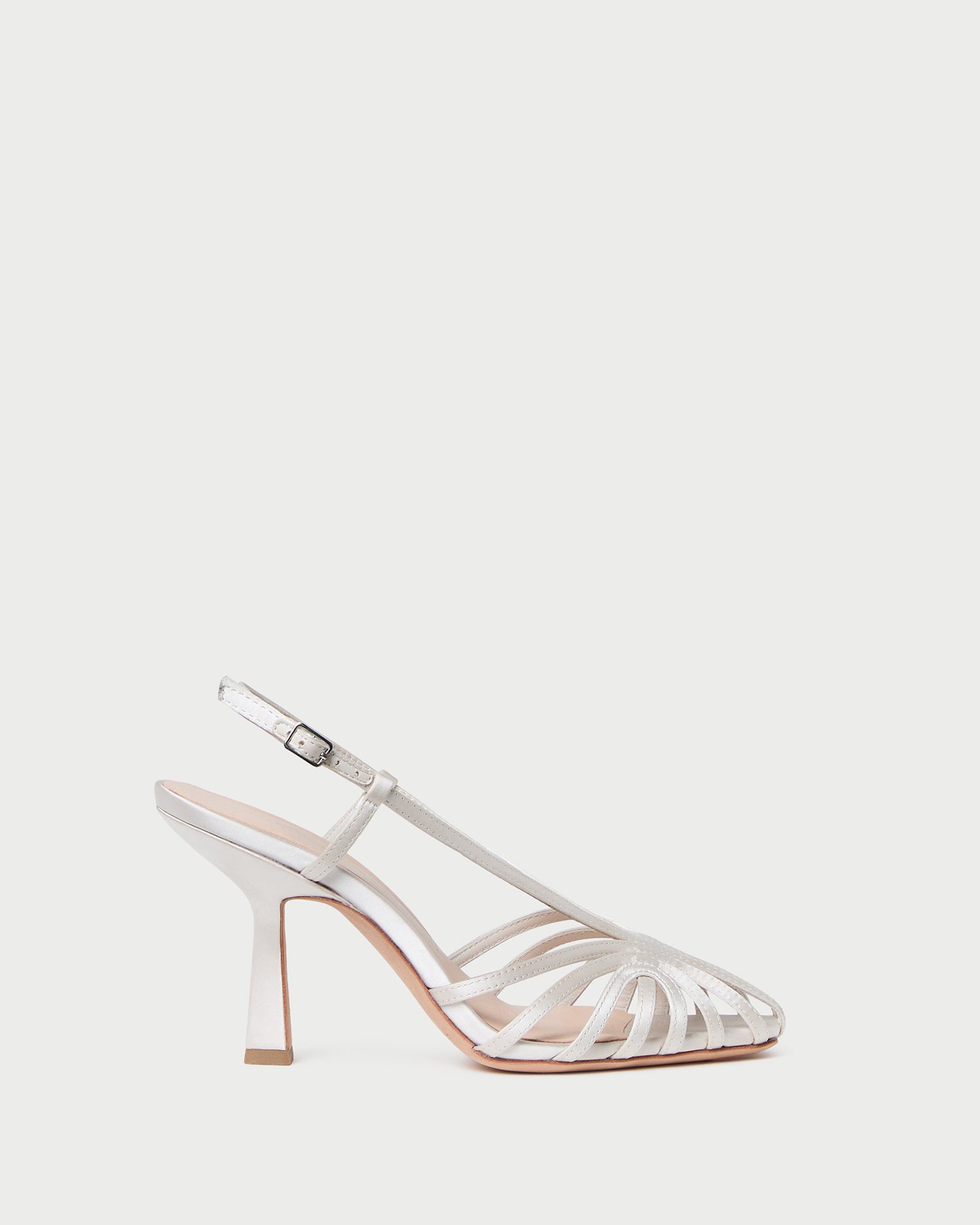 Alexandra Cream Slingback Heeled Sandal - Cream / 5