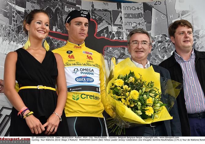 Gianni Meersman (Omega Pharma-QuickStep) on the podium