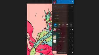 Procreate tutorial; digital art app menus