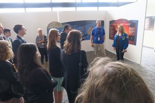 The 2017 class of Astronaut Scholarship Foundation awardees takes a tour of the Smithsonian National Air and Space Museum led by former NASA astronauts Scott "Scooter" Altman and Kay Hire.