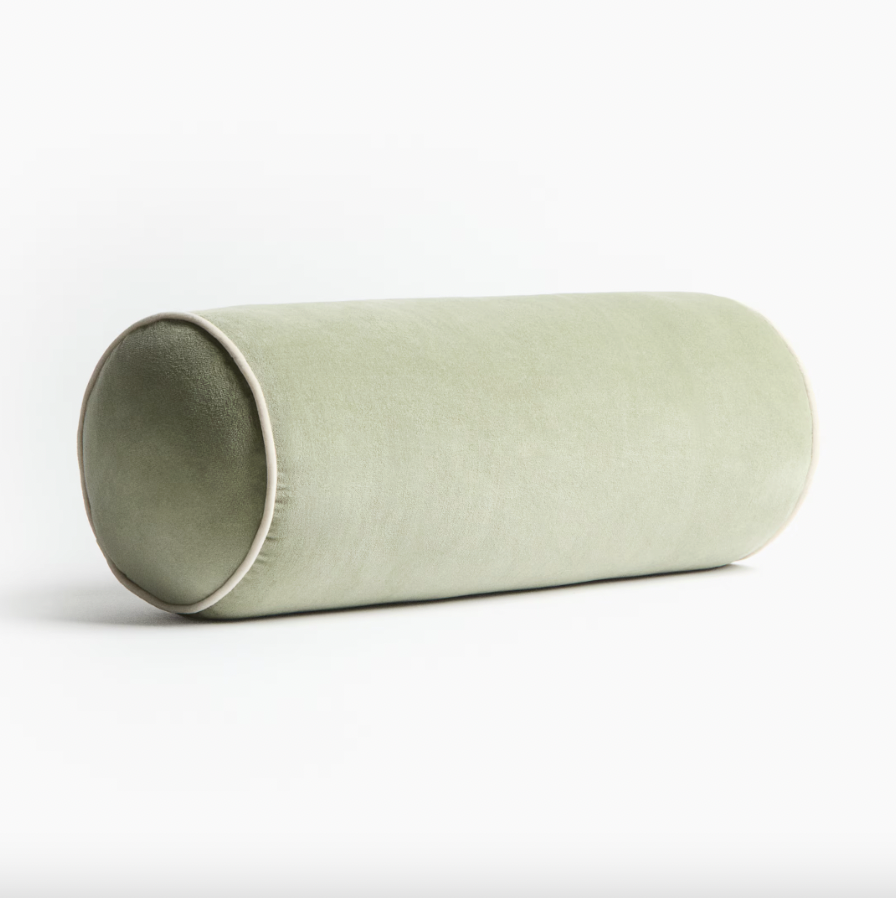 Velvet bolster pillow