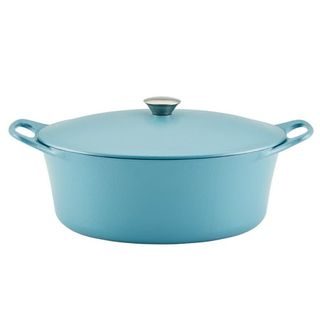 Rachael Ray Nitro 6.5 Quart Cast Iron Dutch Oven, Agave Blue