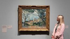 The Sea at L’Estaque behind Trees, by Cezanne, during a press preview