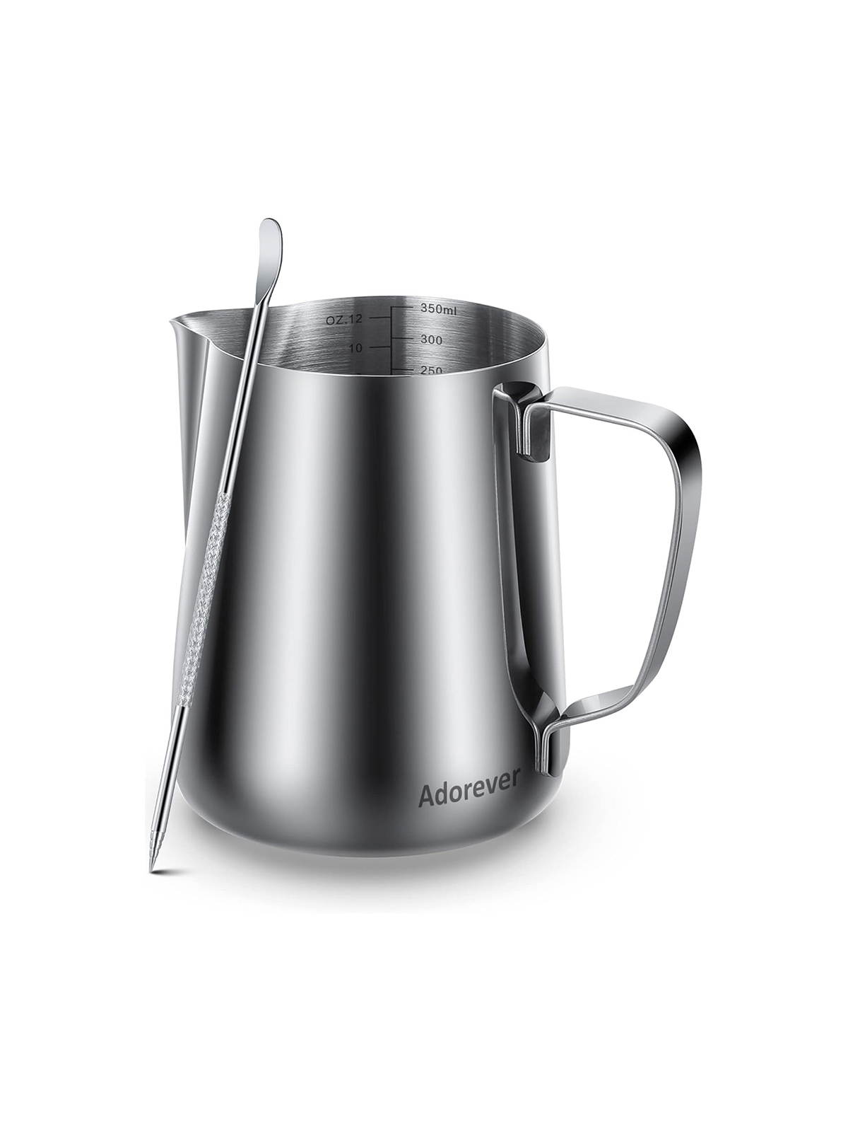 Milk Frothing Pitcher 350ml/600ml/900ml/1500ml (12oz/20oz/32oz/50oz) Steaming Pitchers Stainless Steel Milk/coffee/cappuccino/latte Art Barista Steam Pitchers Milk Jug Cup With Art Pen,12oz
