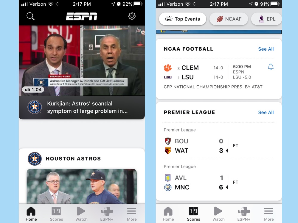 best free iPhone apps: ESPN