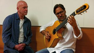 Theo Scharpach watches as Di Meola plays La Porta