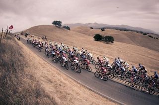 The open fields would later play havoc to the peloton on Stage 5