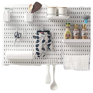 JoyBHole Pegboard Combination Kit with Shelf and Hooks
