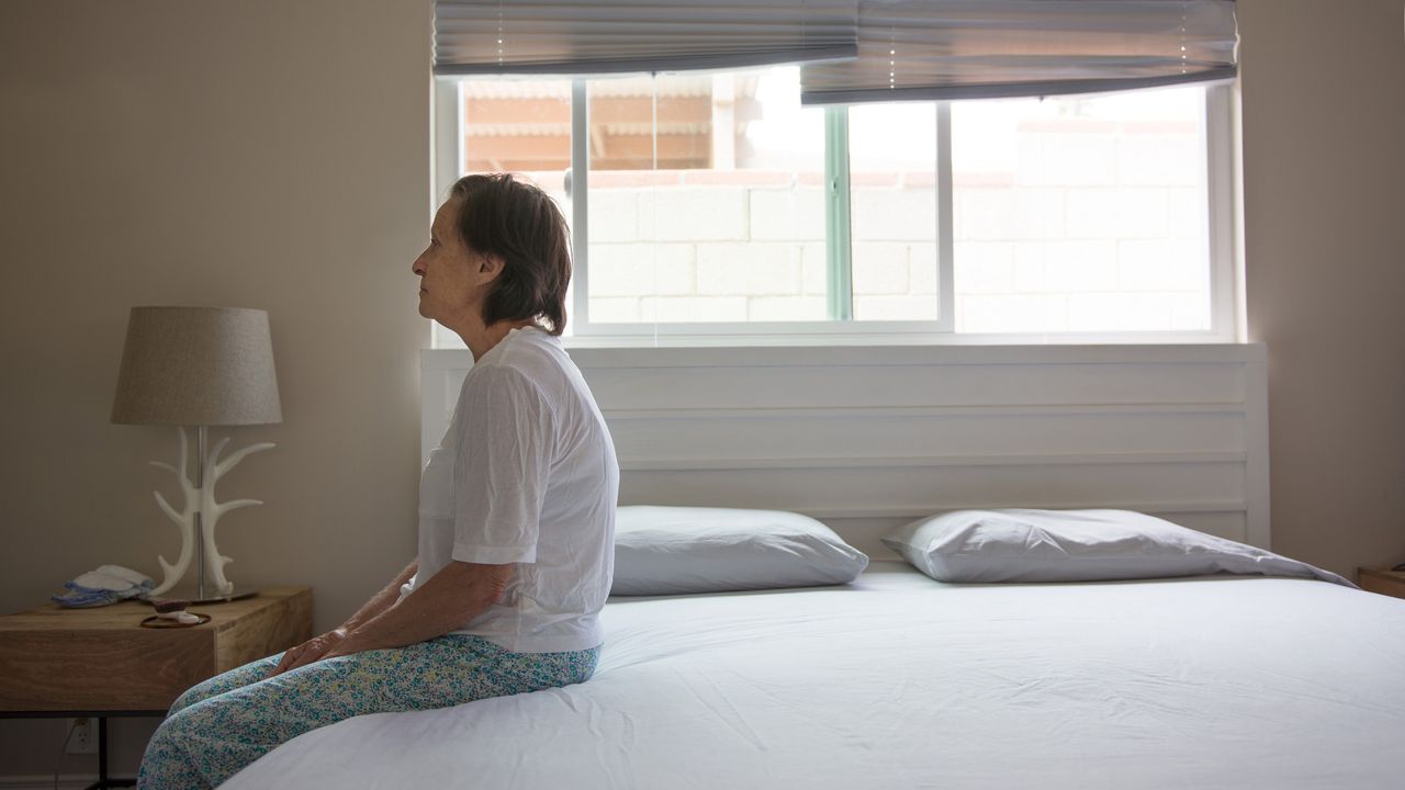 Woman on bed