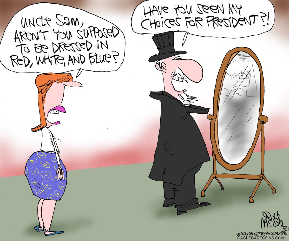 Political cartoon U.S. Uncle Sam in black | The Week