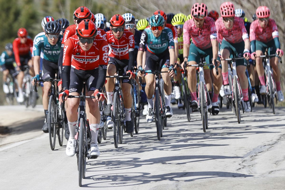 Clasica Jaen Paraiso Interior 2022 - 1st Edition - Baeza - Ubeda 187,8 km - 14/02/2022 - Lotto Soudal - photo Luis Angel Gomez/SprintCyclingAgency&Acirc;&copy;2022