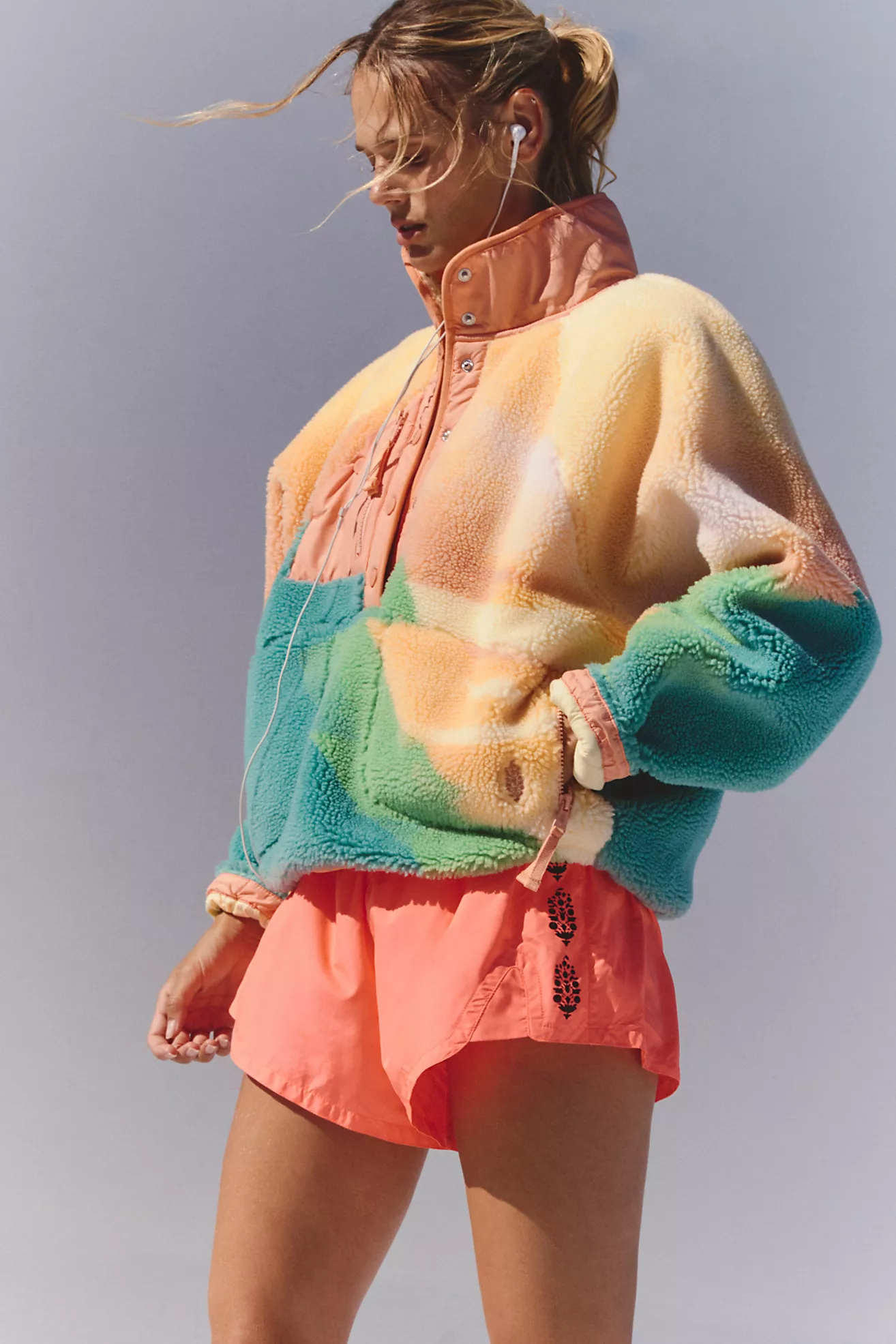 Hit the Slopes Printed Fleece Pullover