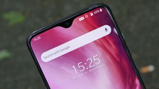 The top half of the screen on the OnePlus 7