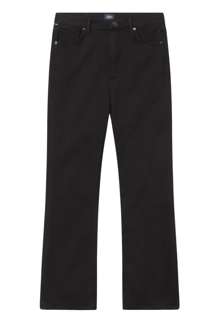 Citizens of Humanity , Isola Mid Rise Cropped Boot in Plush Black