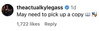 Kyle Gass comment on Jack Black Instagram post