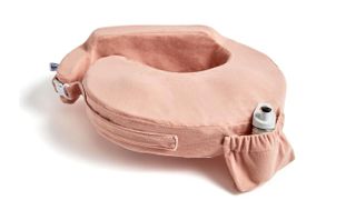 The My Brest Friend Deluxe Nursing Pillow in soft rose pink on a white background