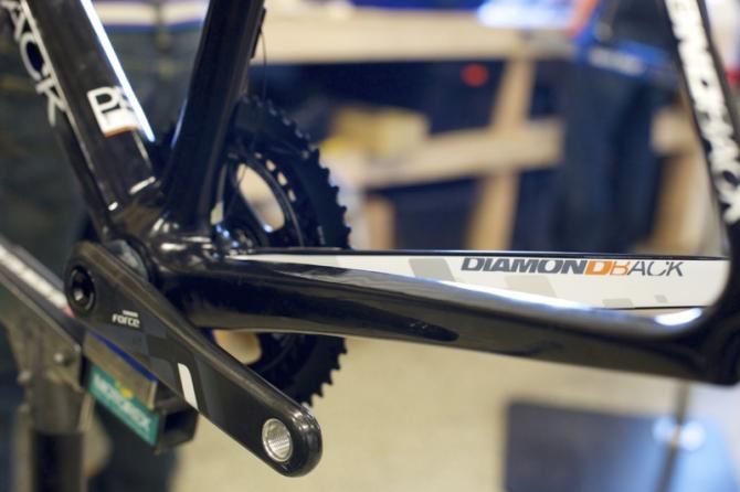 The Diamondback Podium Equipes are built up with SRAM Force 22