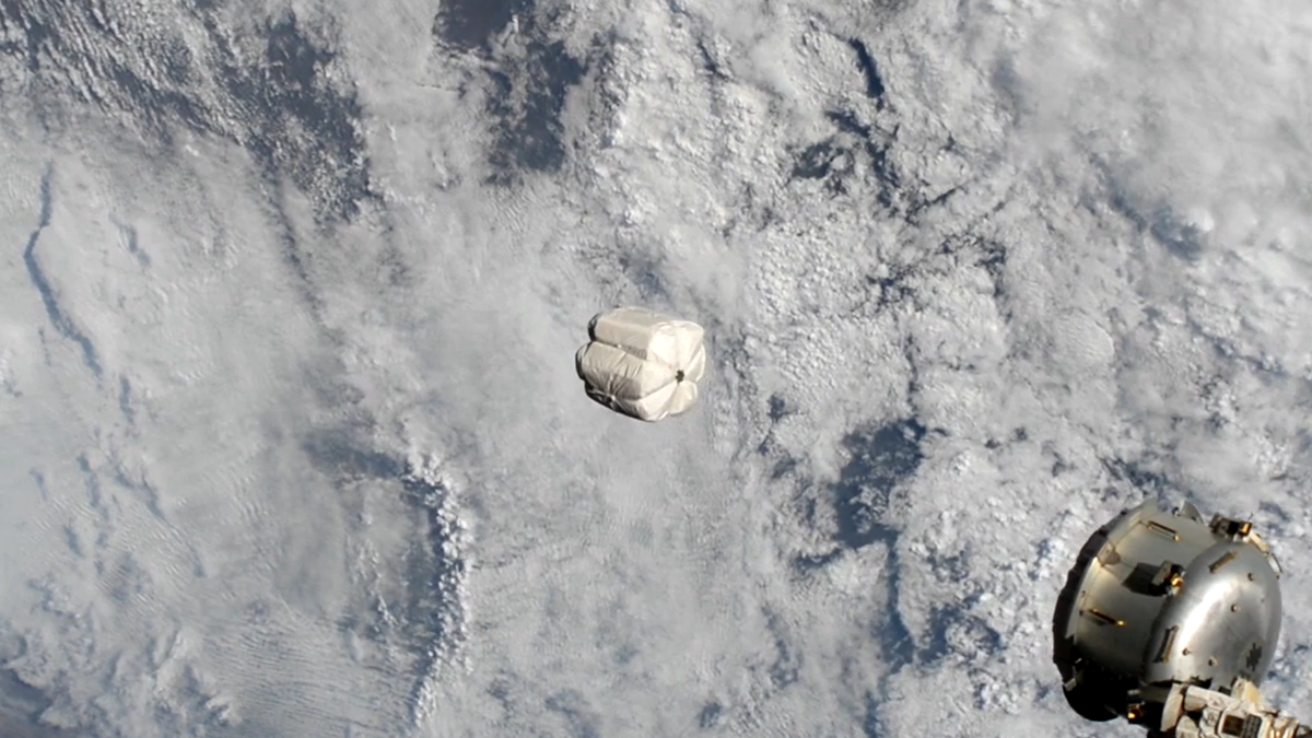 Trash bag jettisoned from space station in waste-management first