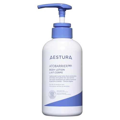 Aestura Atobarrier365 Korean Body Lotion With Ceramides &amp;amp; Glycerin | Lightweight Hydrating Moisturizer for Dry, Sensitive &amp;amp; Eczema-Prone Skin | Fragrance-Free | Korean Skin Care, 400 Ml / 13.5 Fl Oz