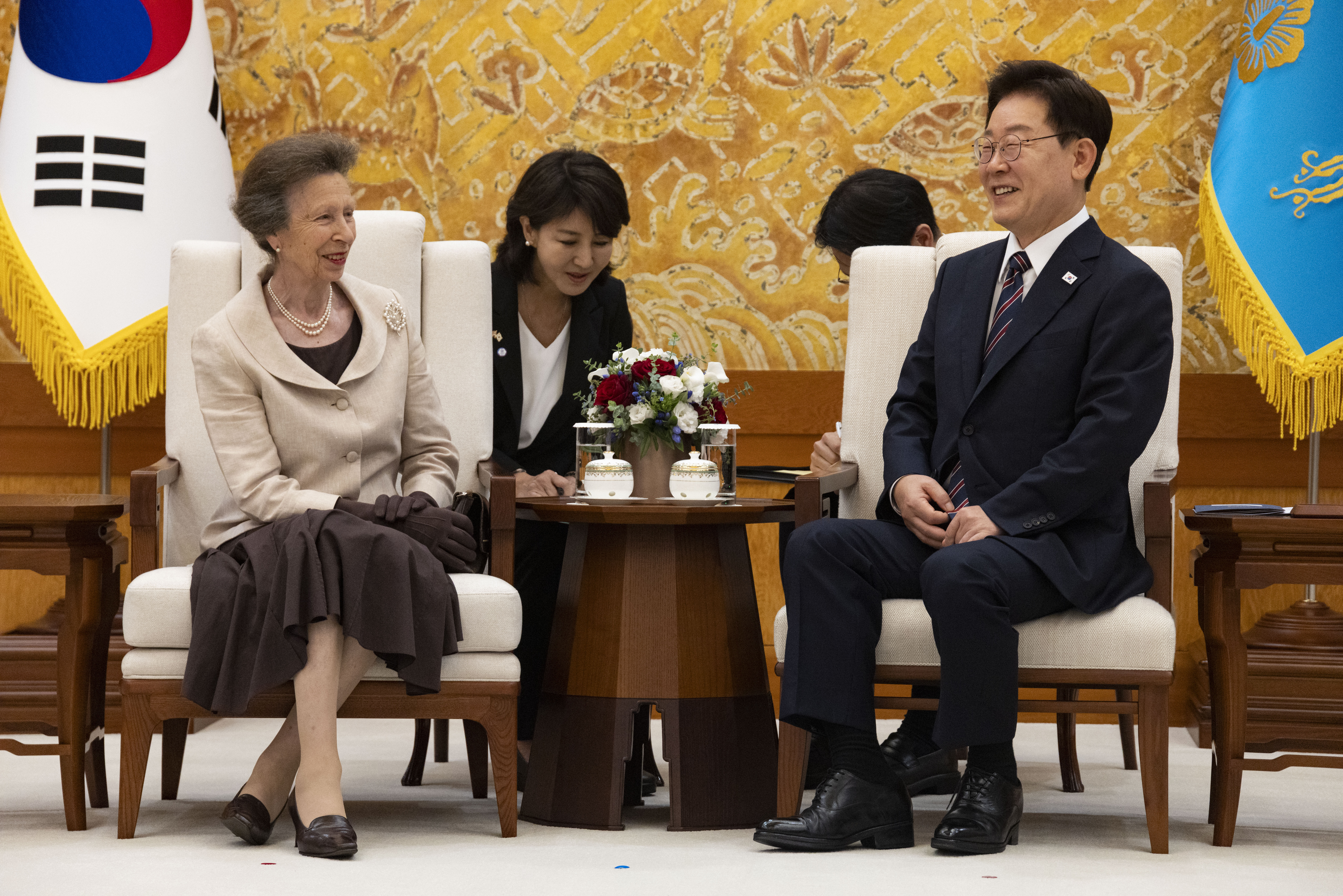 Princess Anne meeting South Korea's president Lee Jae Myung