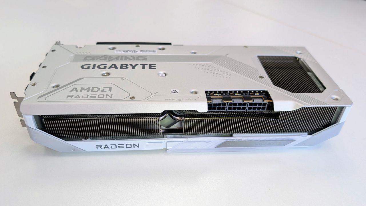 Gigabyte Radeon RX 9070 XT Gaming OC Ice 16GB from the top