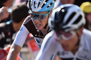 Romain Bardet at the finish of stage 14 at the Tour de France