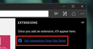Get extensions from Store button