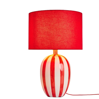 Red Stripe Table Lamp