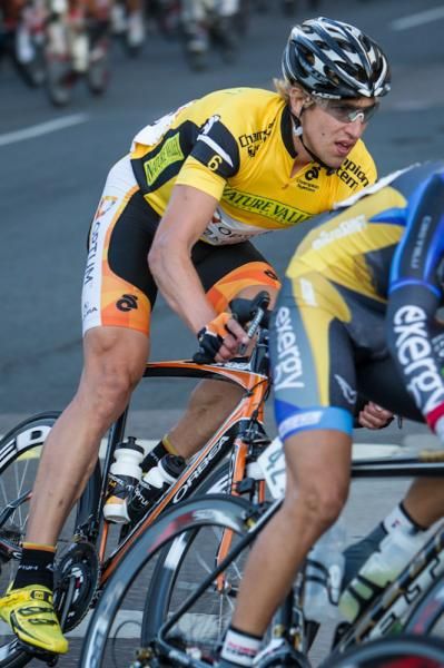 Tom Zirbel (Optum Pro Cycling p/b Kelly Benefit Strategies) tries to hold on to yellow.