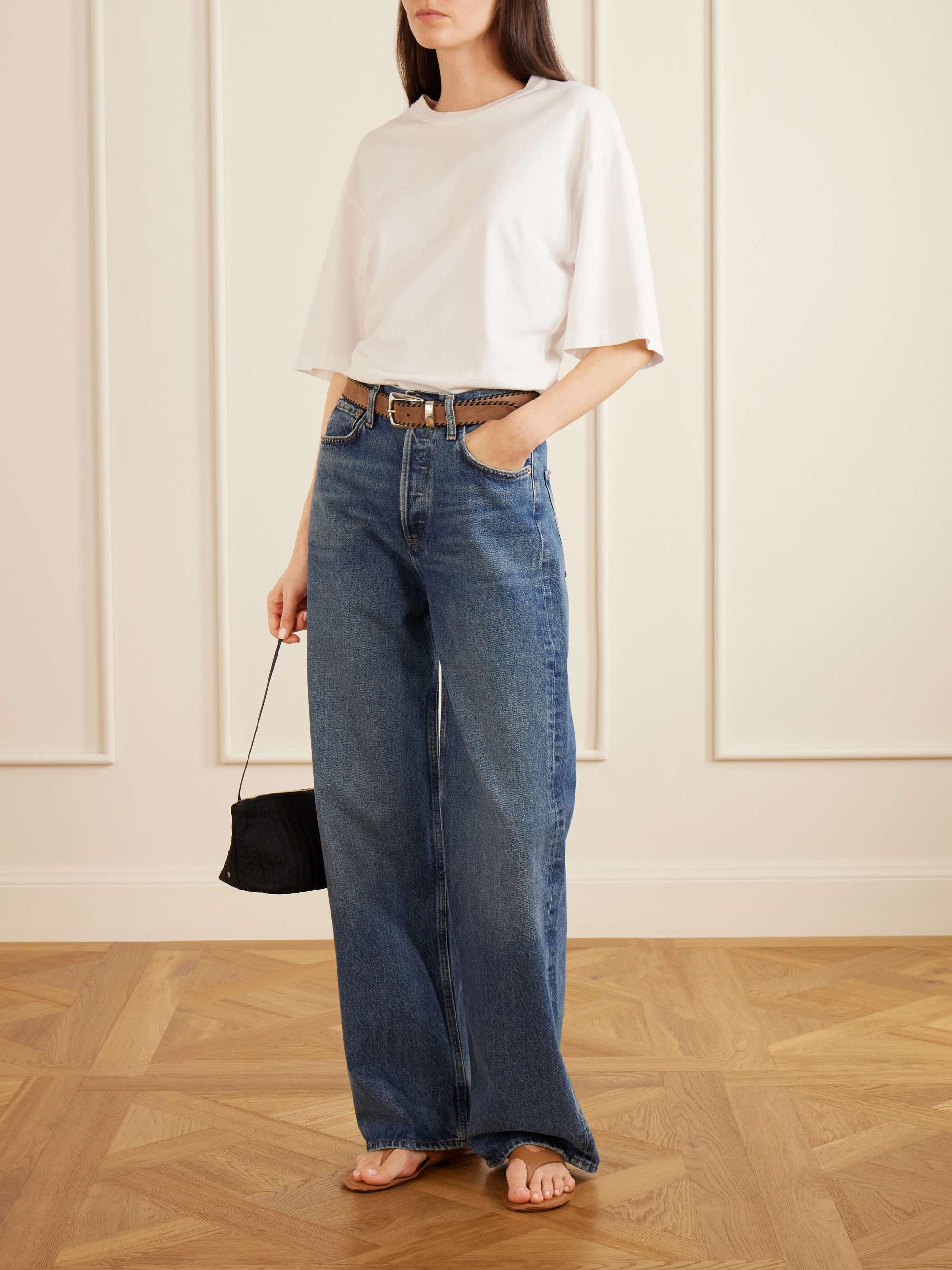 Ren Long High-Rise Wide-Leg Jeans