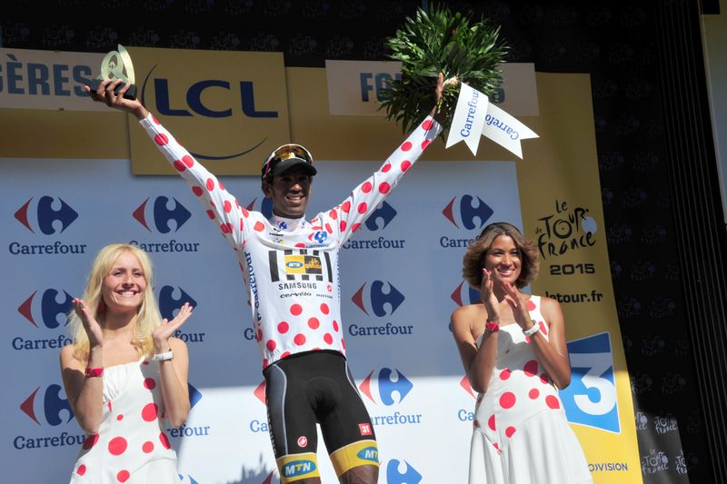 Daniel Teklehaimanot (MTN-Qhubeka) will spend another day in the polka dot jersey