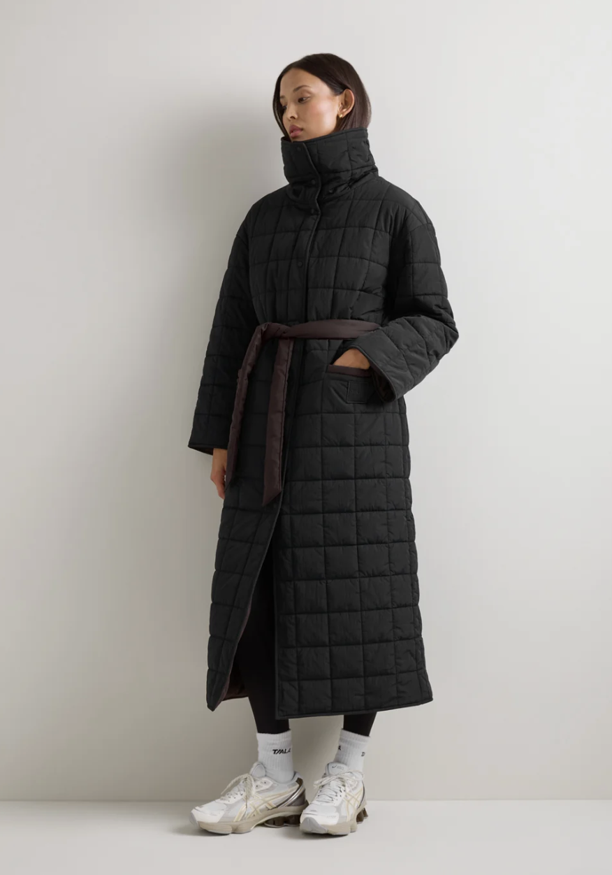 Tala Reversible Tie Waist Padded Coat